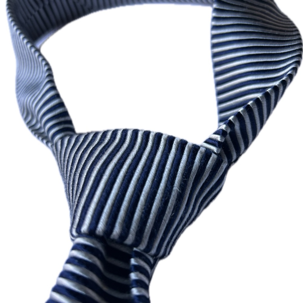 Striped Black and White Men's Tie